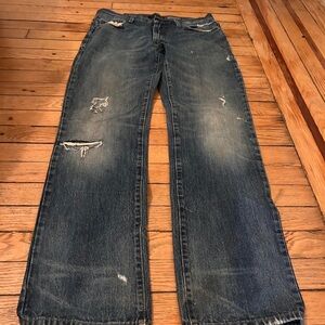 Aeropostale Men's Relaxed Fit Distressed Denim Jeans